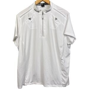 Jamie Sadock Women's Golf Shirt White Silver Hardware Loose Fit Size XL Athlete